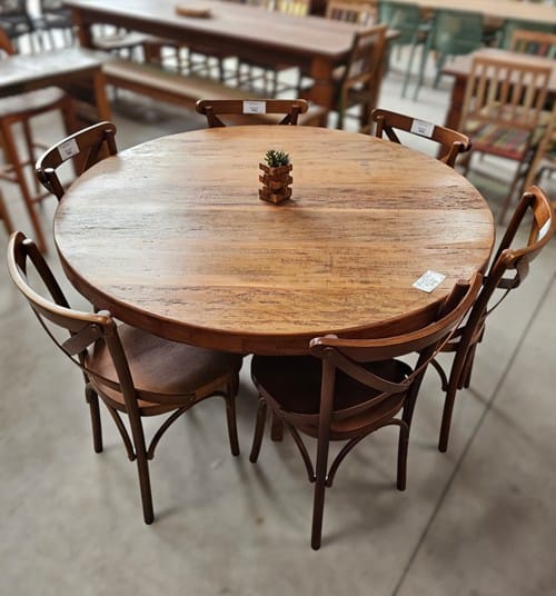 Outlet Premium 26 sku 12150 126610 mesa redonda 140m com 6 cadeiras cross imbiua de r7879 por r5499 ou 10x de r620 copy