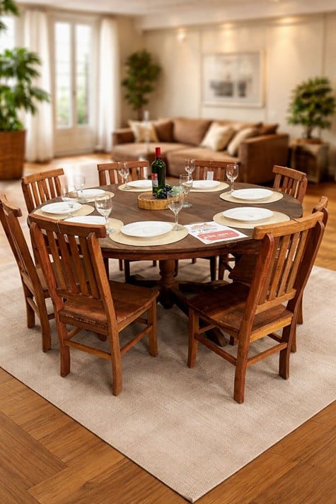 conjunto mesa jantar red 160 com 8 cadeiras estacao fechada copy